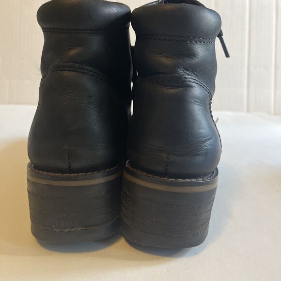 Compagnie Internationale Express Boots Women’s 7M Black Alpine Leather 90’s Rare - Picture 6 of 14